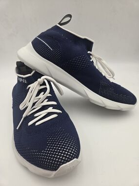 Dior Navy  Blue and White Knit Slip-On Sneaker Size 40